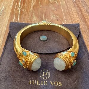 Julie Vos Gold Bracelet with Turquoise Accents